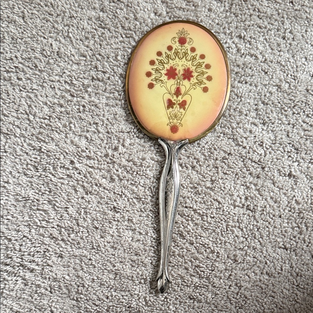 Stunning Vintage Boho Hippie Vanity Mirror & Brush Ombre